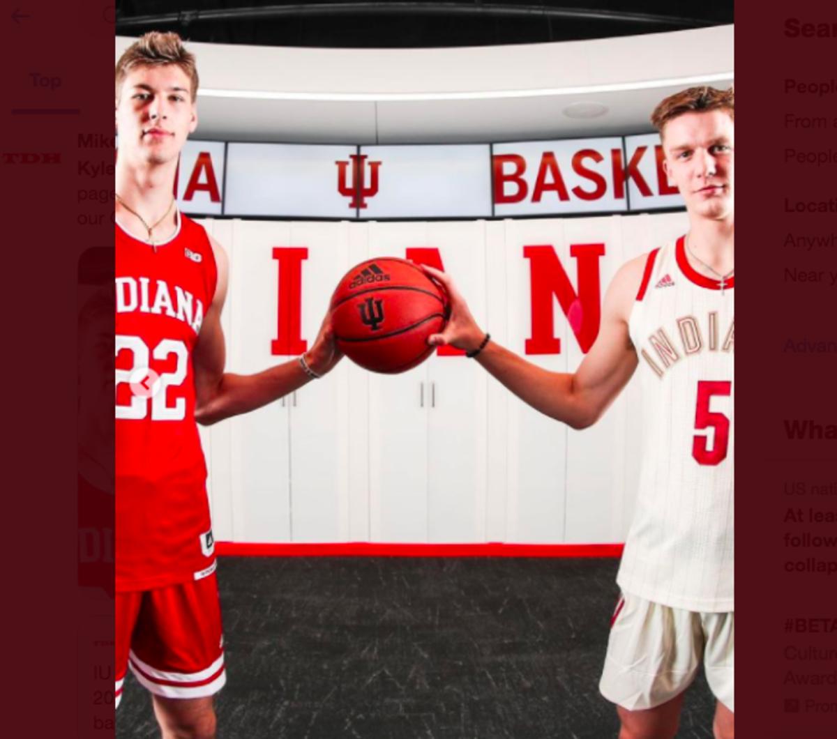 Kyle Filipowski and Justin Taylor took official visits to Indiana together just two weeks ago. (Instagram photo)