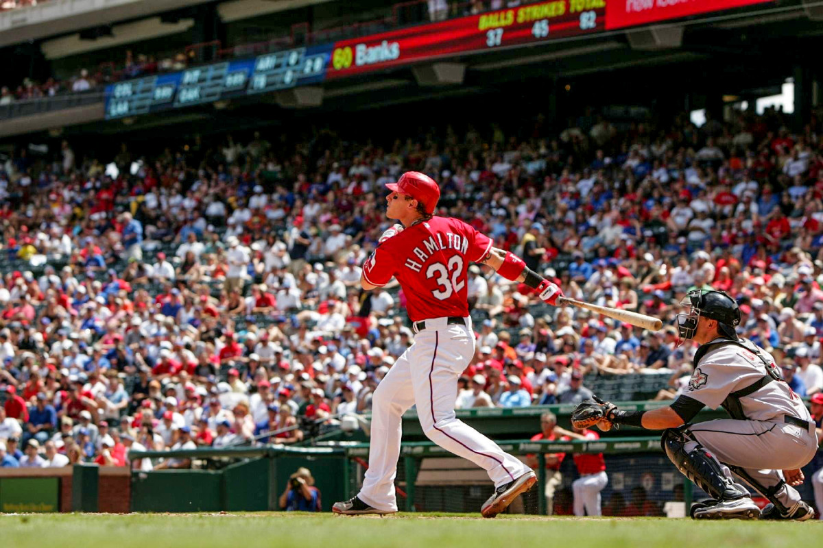 The height of the Hamilton mythology, in 2010: He earned MVP and took the Rangers to their first World Series.