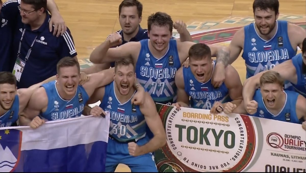 Luka Dončičius iš Dalaso mufų su istoriniu trigubu veda Slovėniją į olimpinę debiutą