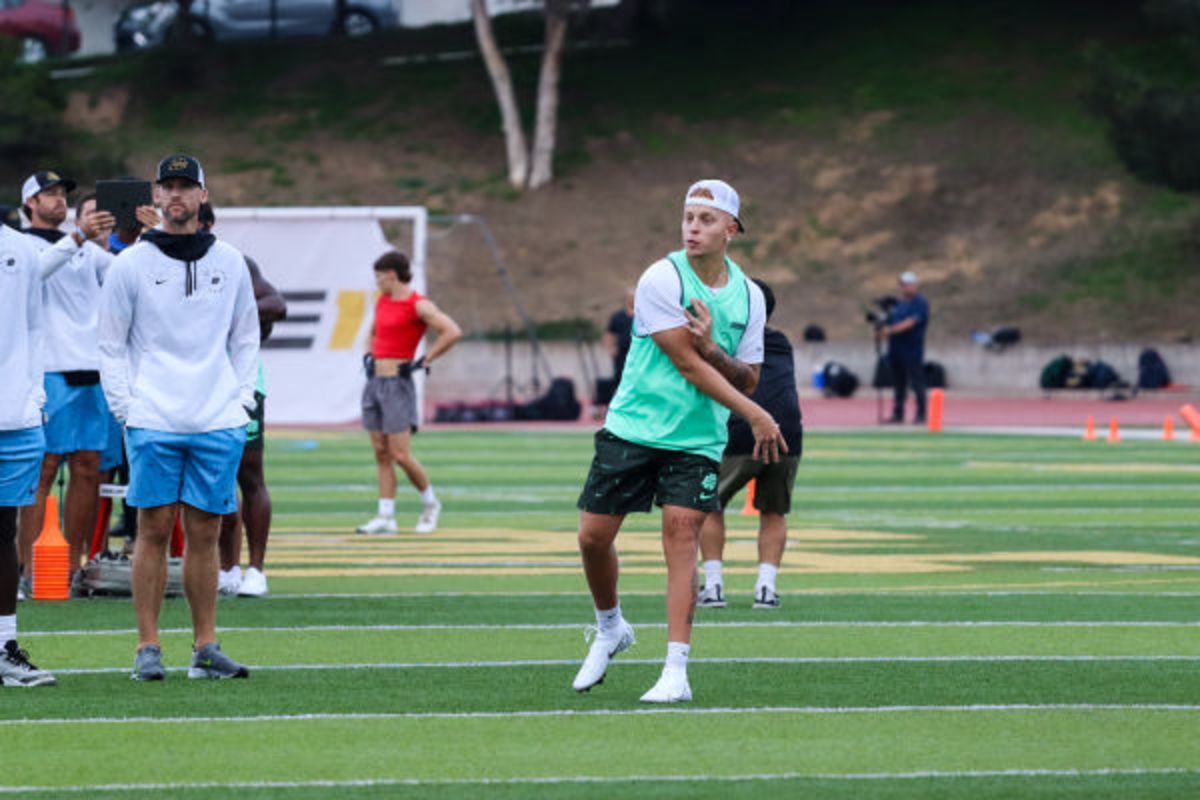 Spencer Rattler throws at Elite 11