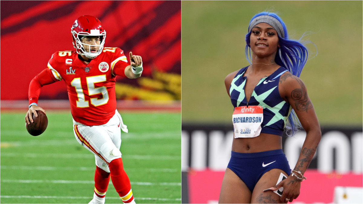 Patrick Mahomes and Sha'Carri Richardson