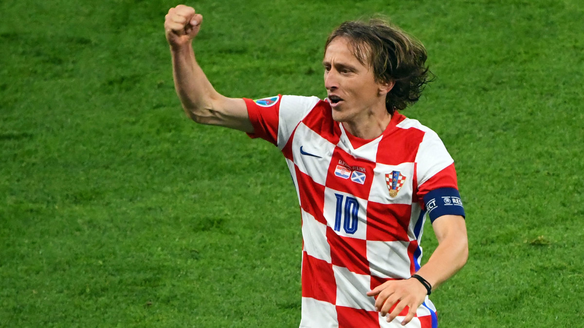 Luka Modric scores for Croatia vs Scotland