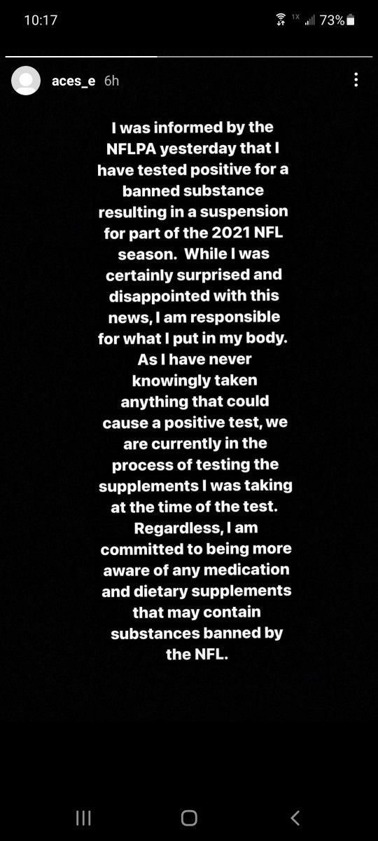 David Onyemata's Instagram Story says he faces suspension for 2021.
