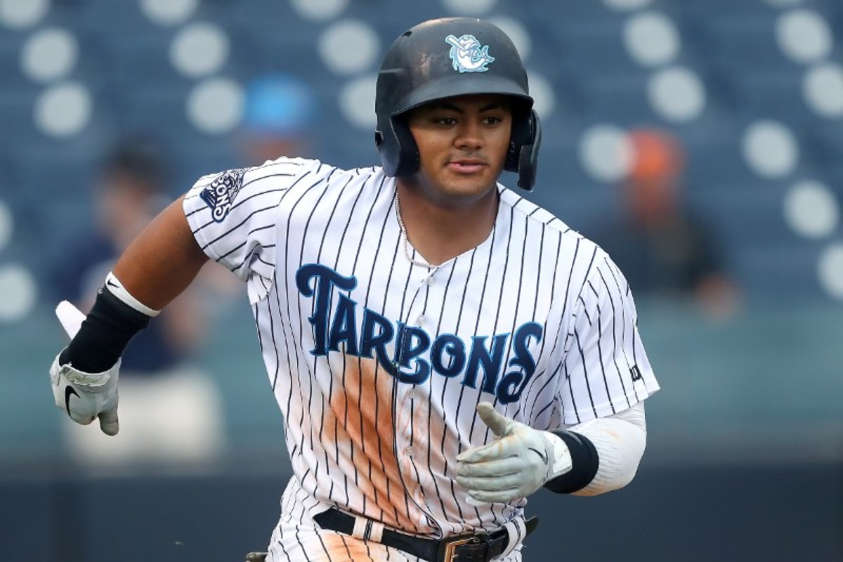 New York Yankees top prospect Jasson Dominguez hits first pro home run