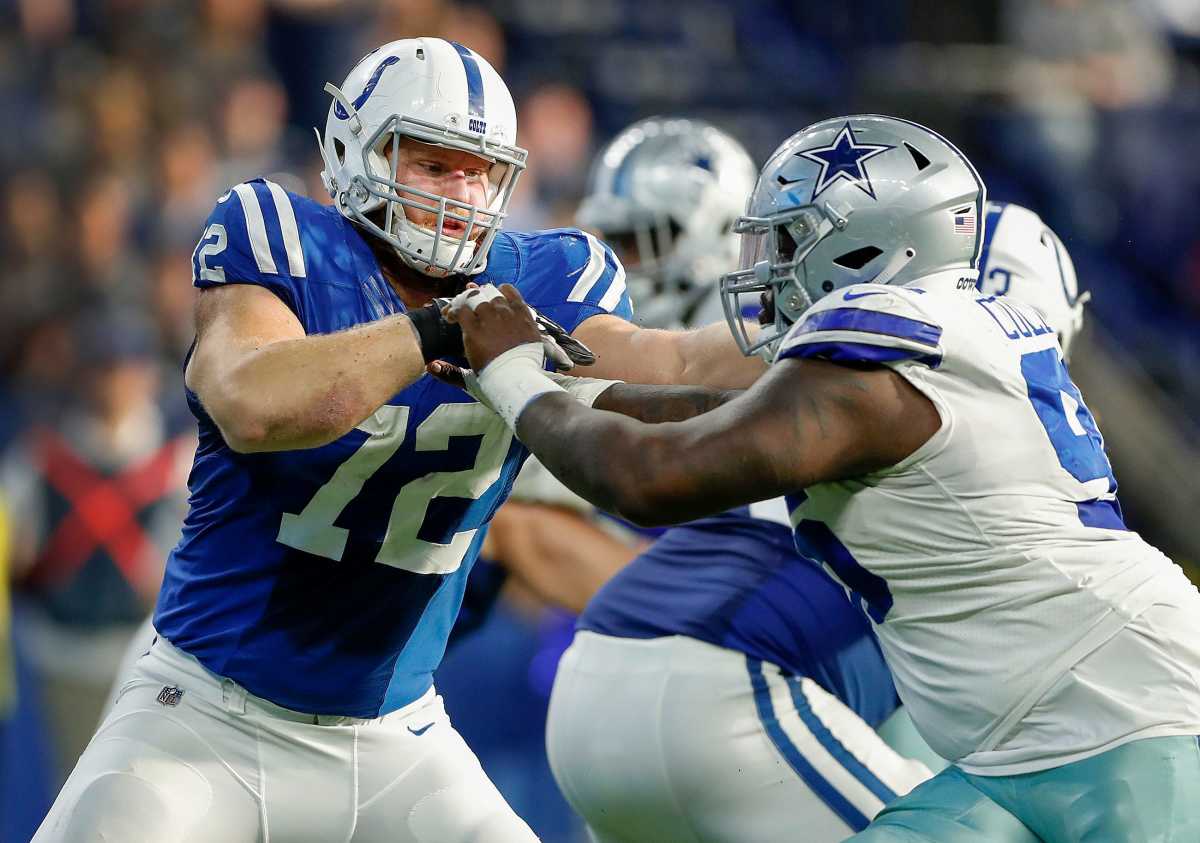 Right tackle Braden Smith (72) has been the Indianapolis Colts' starter for 3 years. The Indianapolis Colts Play The Dallas Cowboys