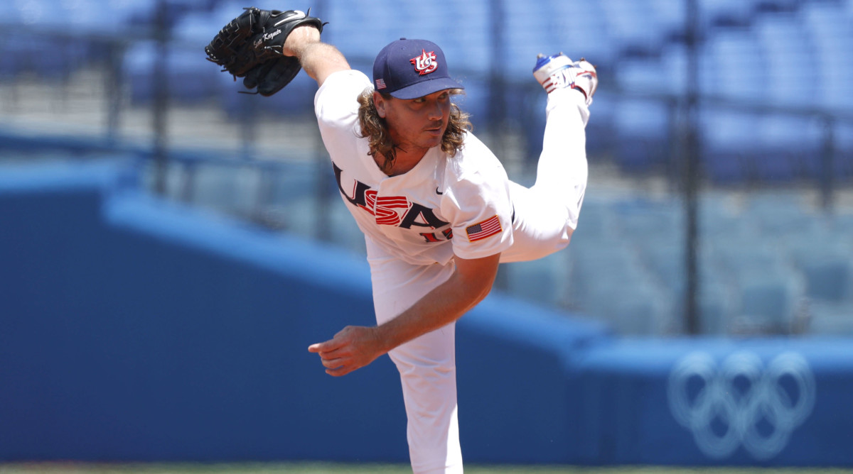 Scott Kazmir pitches for Team USA baseball