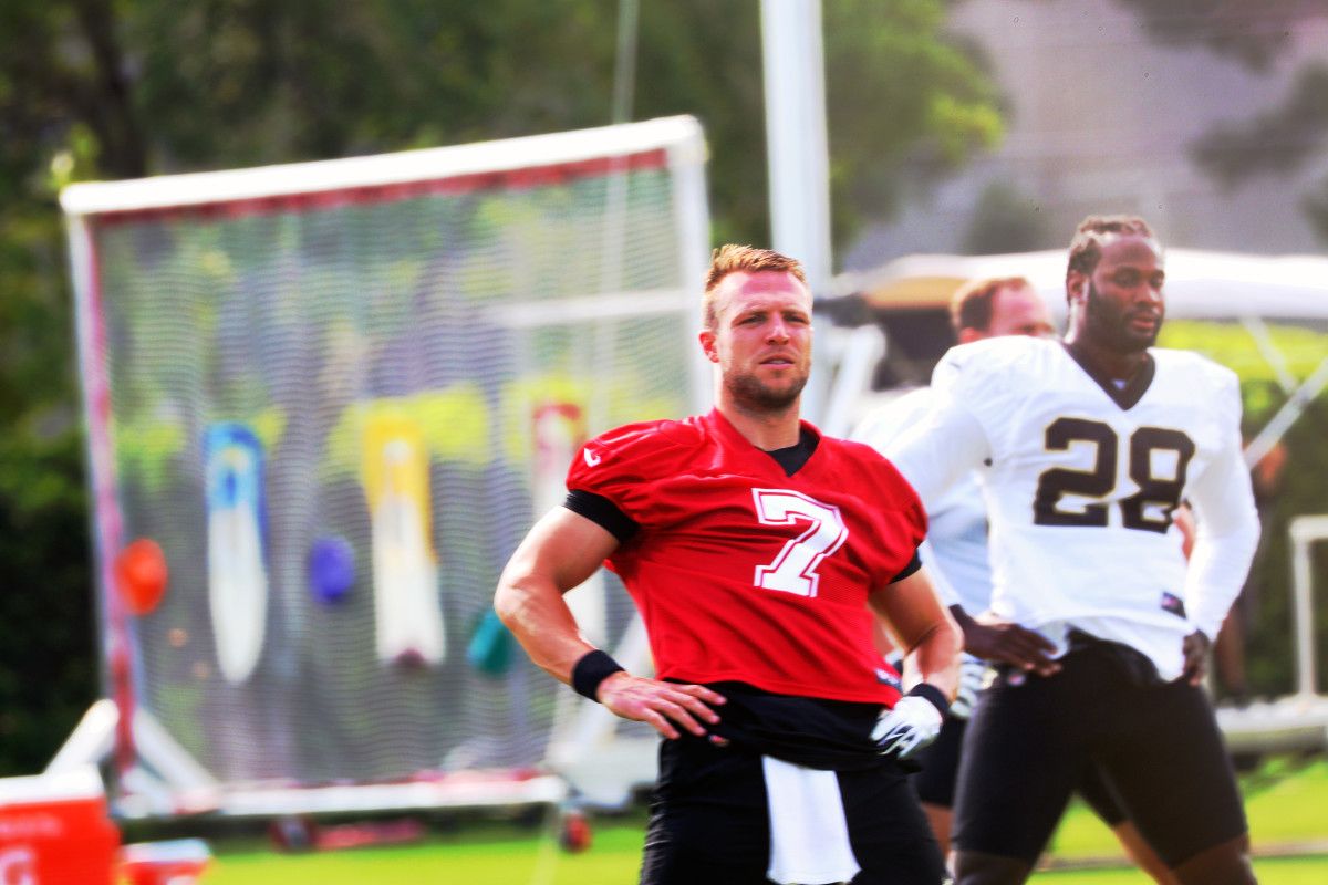 Taysom Hill at Saints Camp