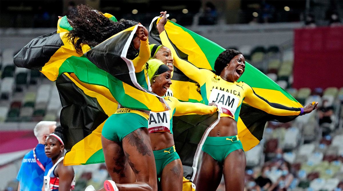 Jamaica wins women's 4x100meter relay; Italy claims men's relay Sports Illustrated