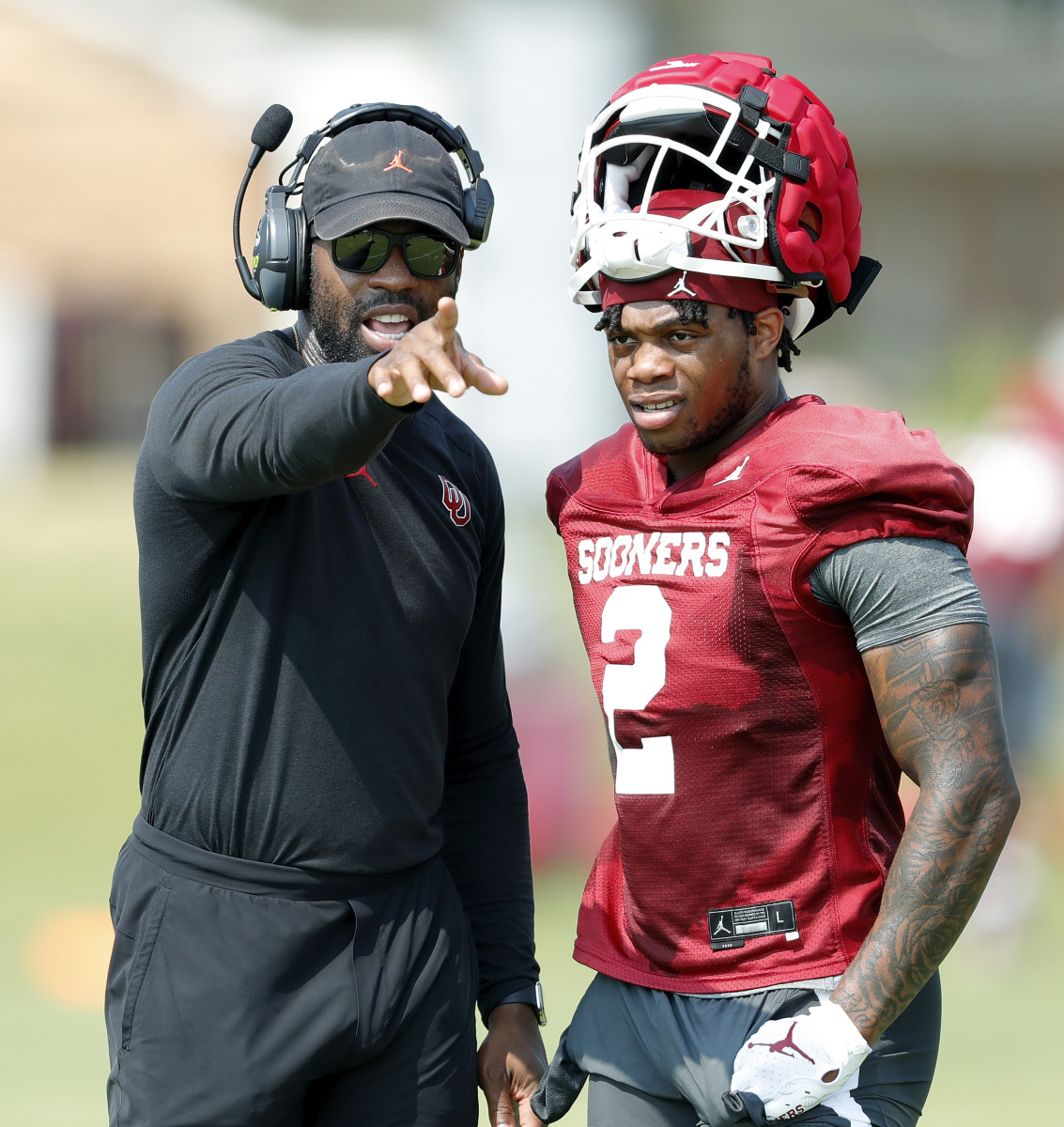 DeMarco Murray said he's pleased with Tre Bradford's progress learning the OU playbook