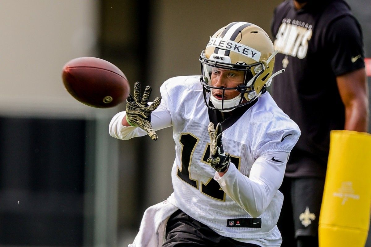 Jalen McCleskey at Saints Camp - Day 2