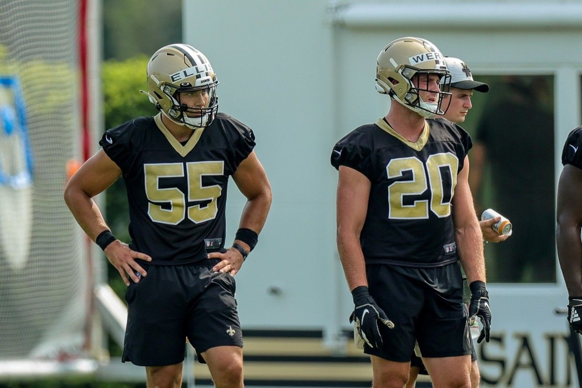 Saints Linebackers Kaden Elliss and Pete Werner
