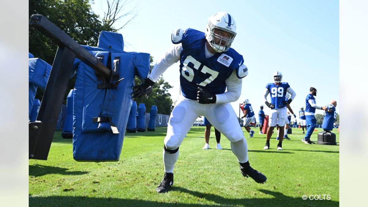 Indianapolis Colts defensive tackle Joey Ivie during 2021 training camp.