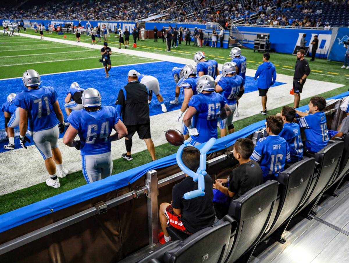 Detroit Lions Family Fest practice at Ford Field