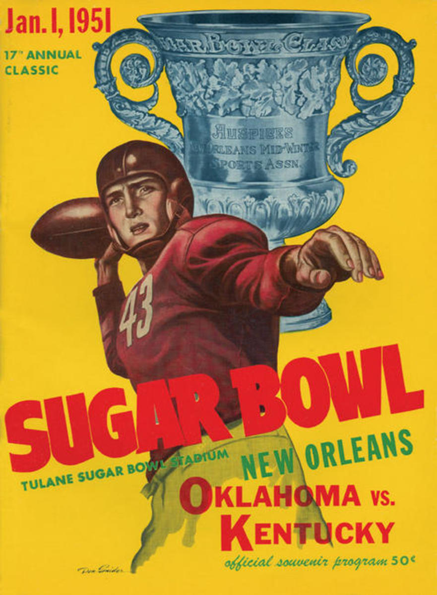 1951 Sugar Bowl game program: Kentucky vs. Oklahoma