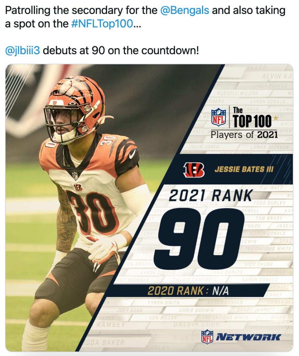 Cincinnati Bengals stars Jessie Bates, Trey Hendrickson Both Land on NFL's  Top 100 Players List - Sports Illustrated Cincinnati Bengals News, Analysis  and More