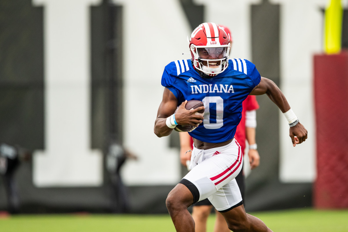 Freshman quarterback Donaven McCulley has been impressive so far in the first week of fall camp. (Photos courtesy of IU Athletics)