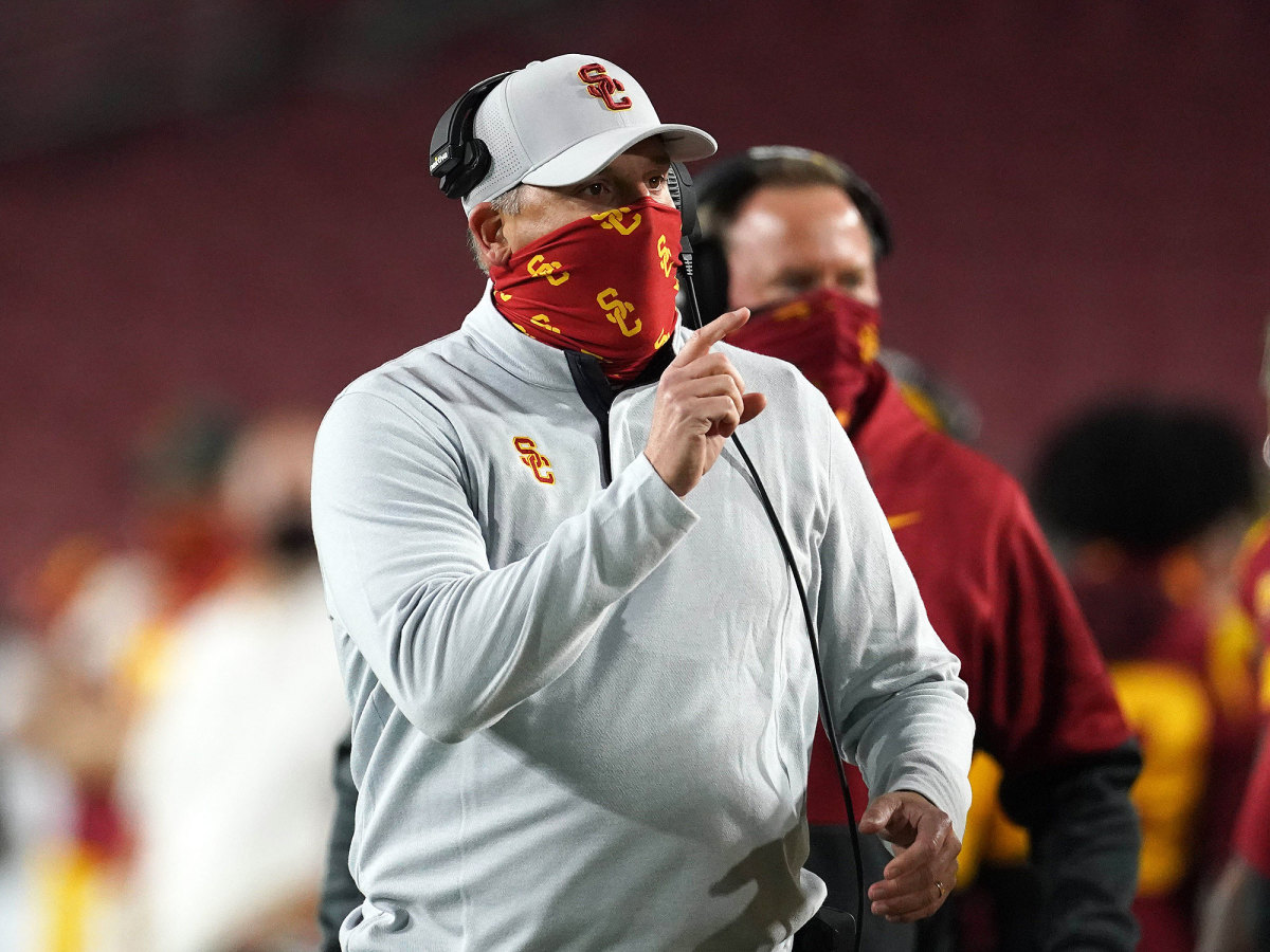 USC coach Clay Helton