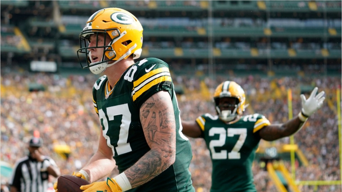 Jace Sternberger's TD gave Green Bay a 14-10 lead. (Getty Images via Wochit)