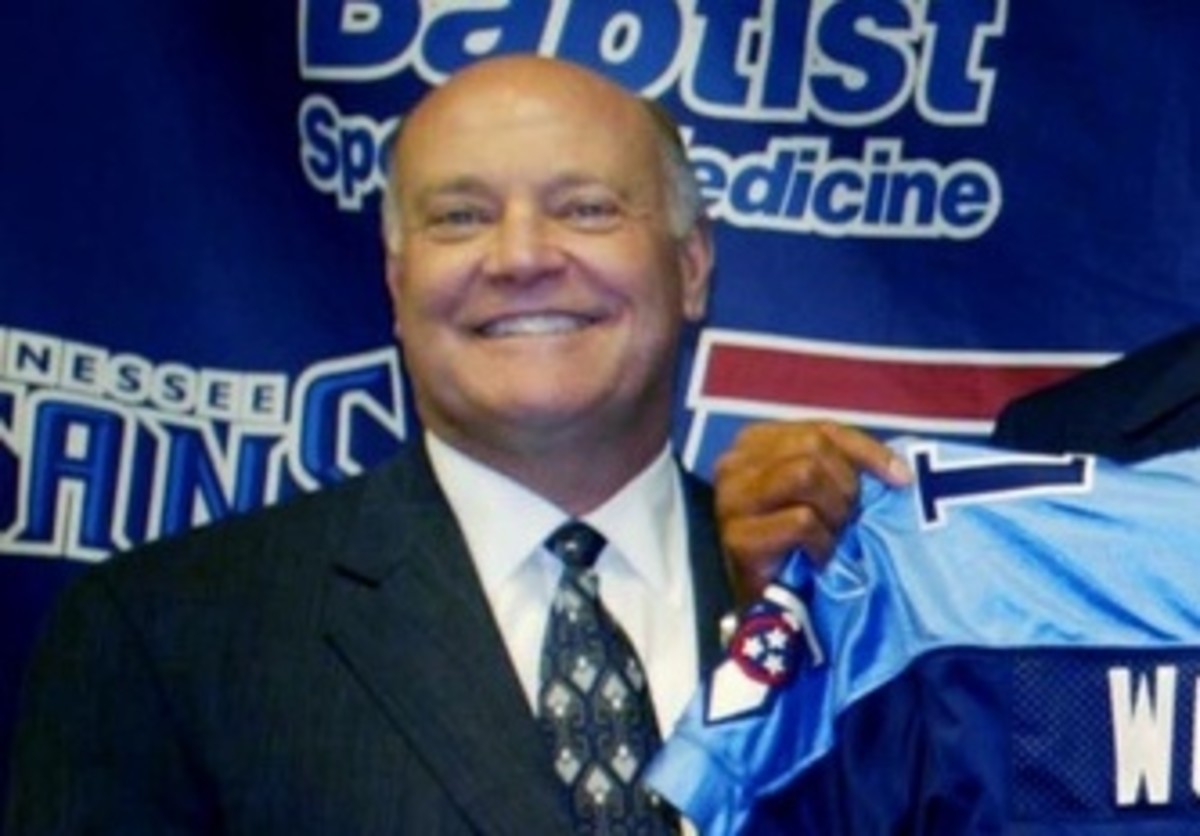 Floyd Reese at the Titans' training facility April 27, 2003.