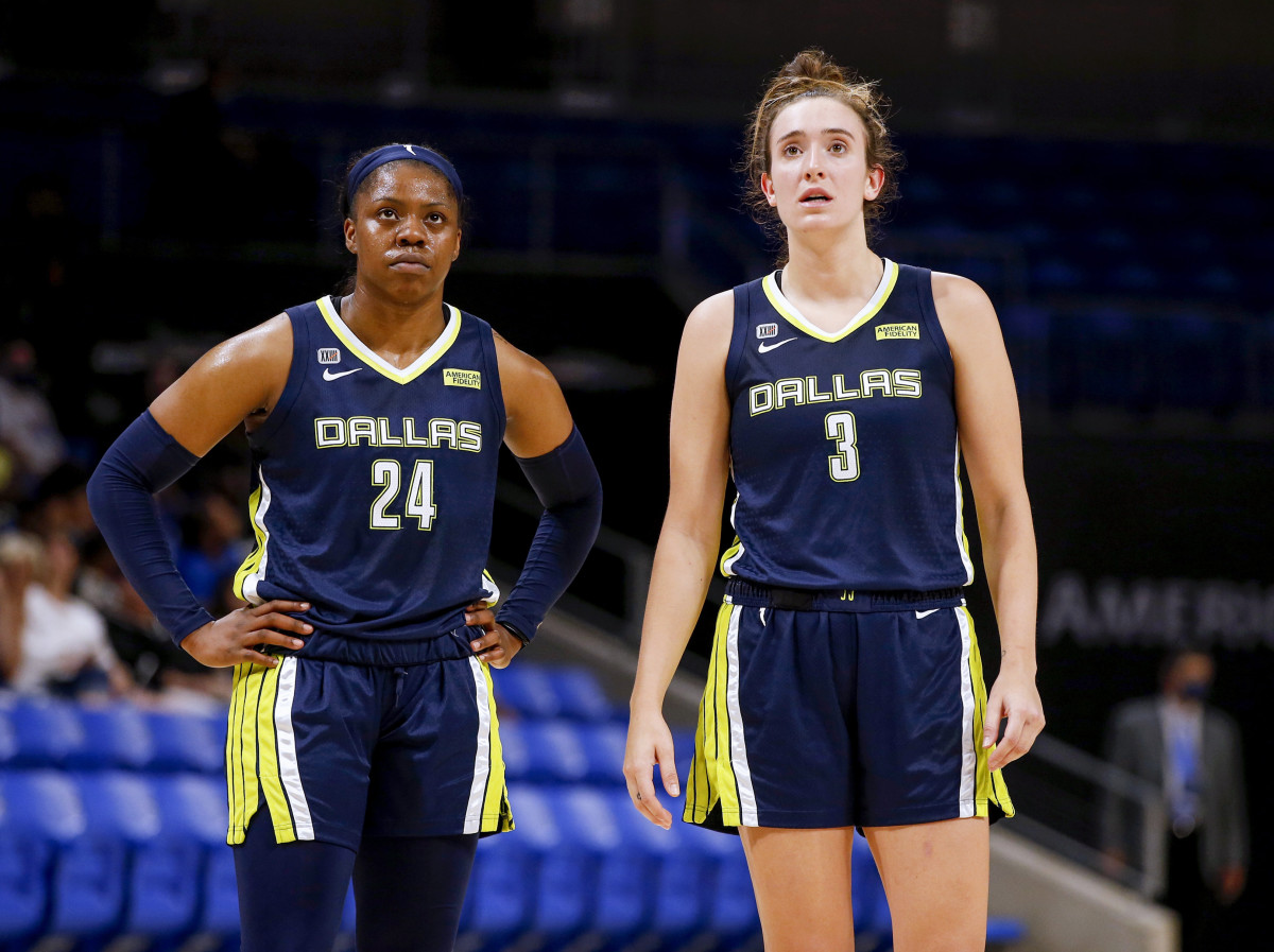 Arike Ogunbowale and Marina Mabrey