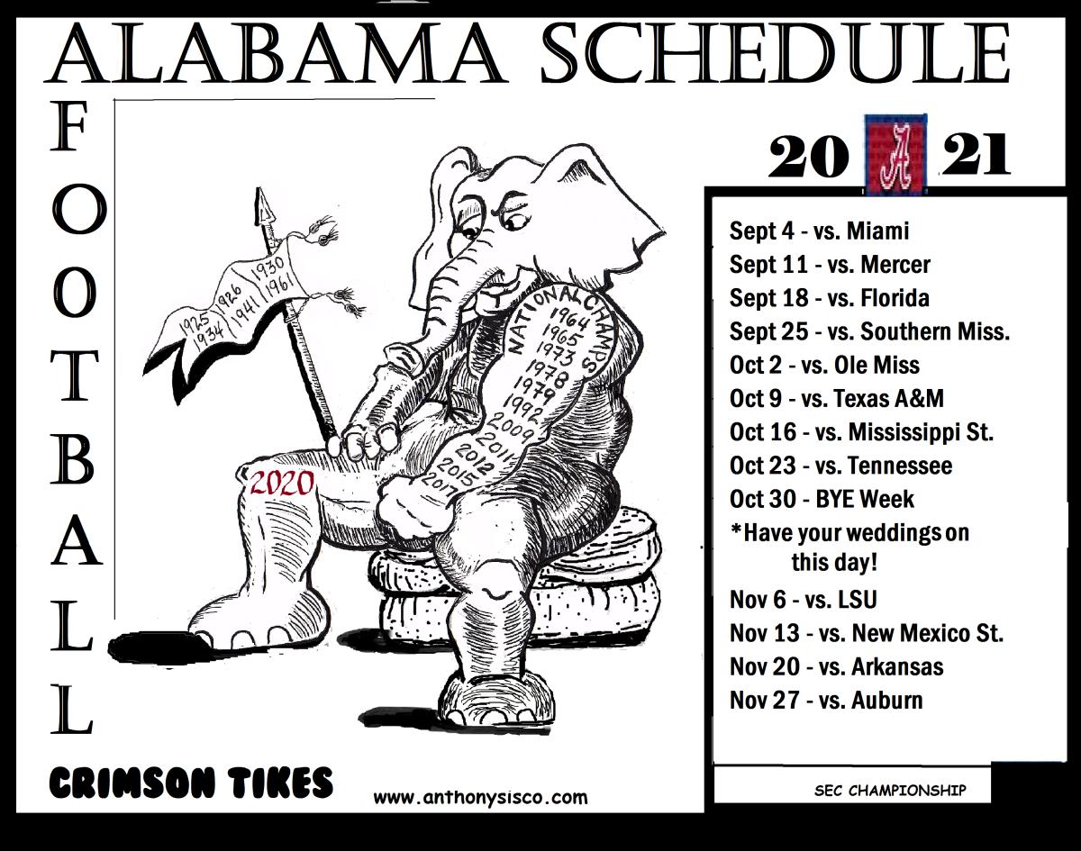 Crimson Tikes: 2021 Alabama Football Schedule