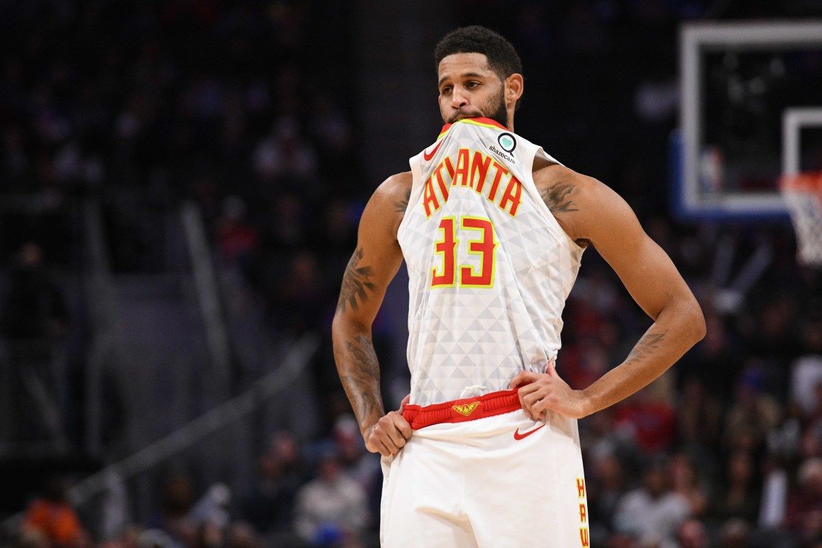 Atlanta Hawks guard Allen Crabbe during the game against the Detroit Pistons