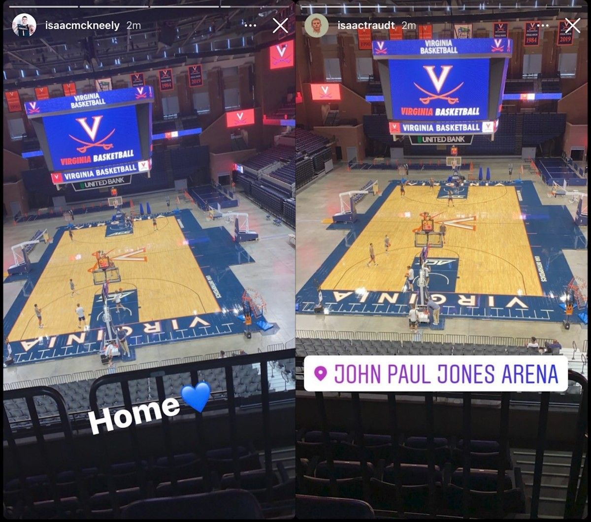 Isaac McKneely and Isaac Traudt Instagram story