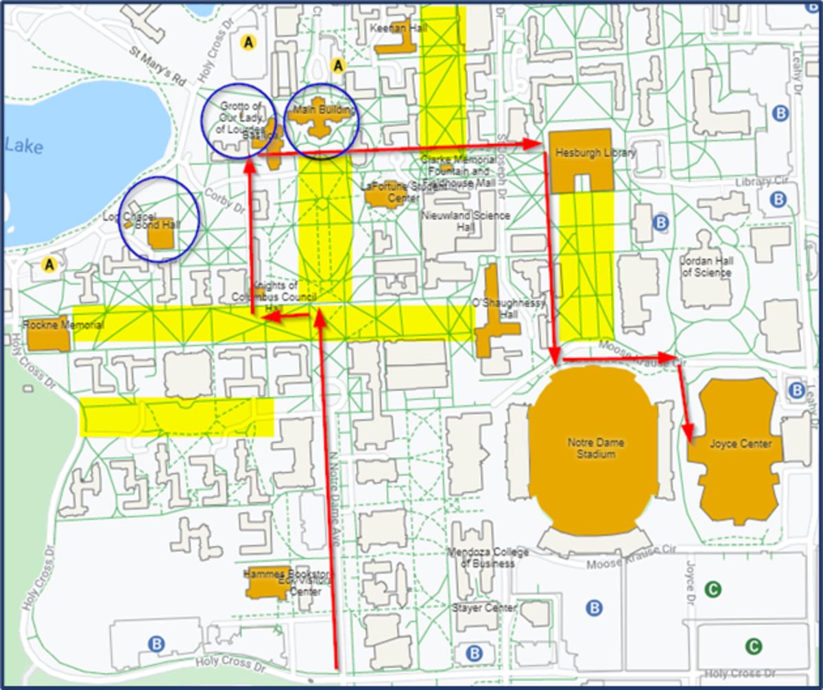 Notre Dame Map