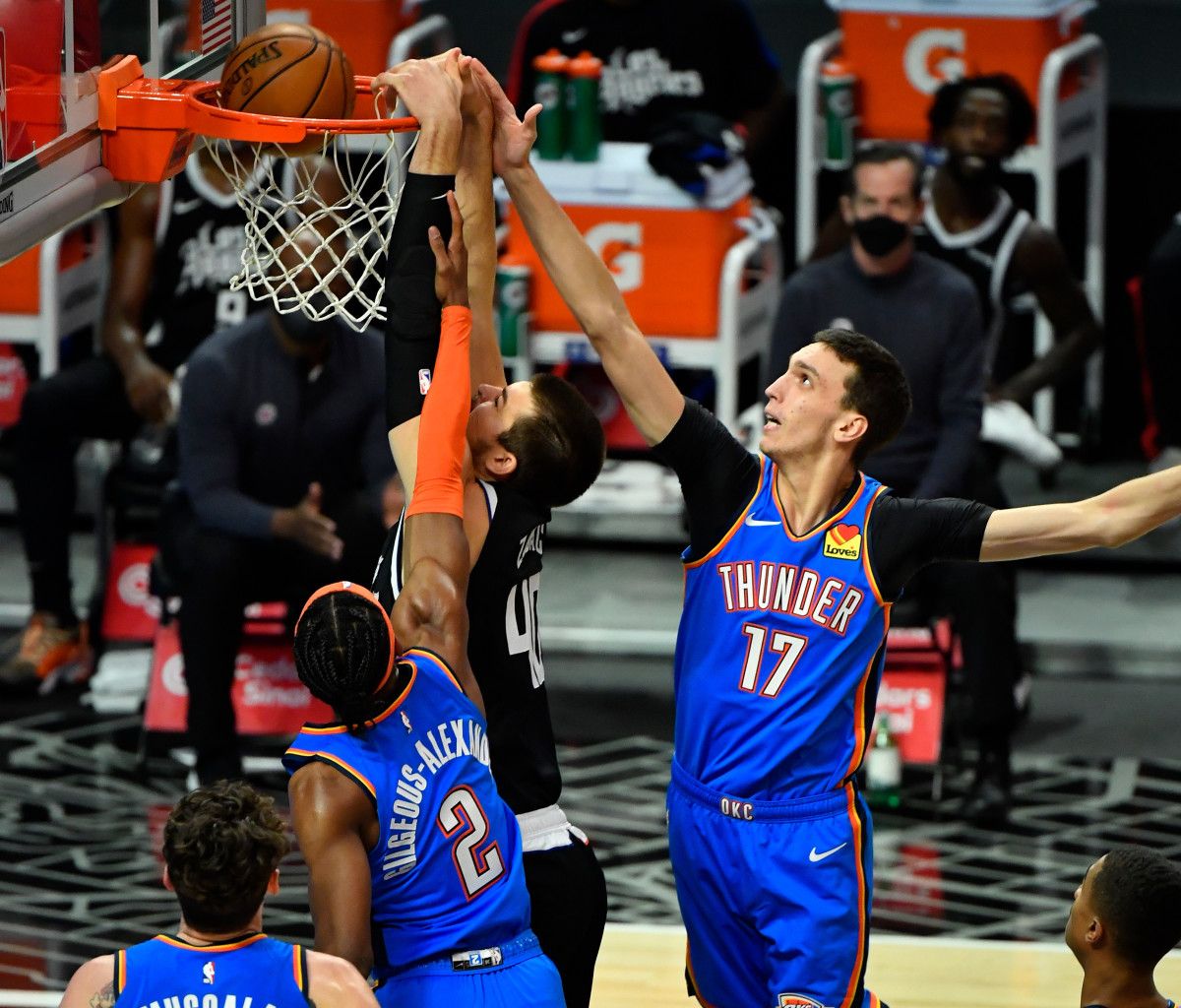 Shai Gilgeous-Alexander, Aleksej Pokusevski, OKC Thunder, LA Clippers