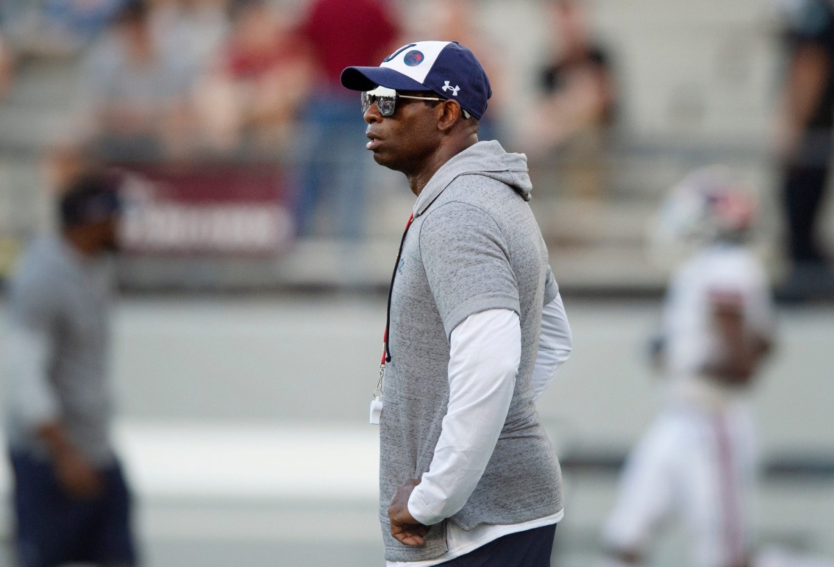 Jackson State football coach Deion Sanders