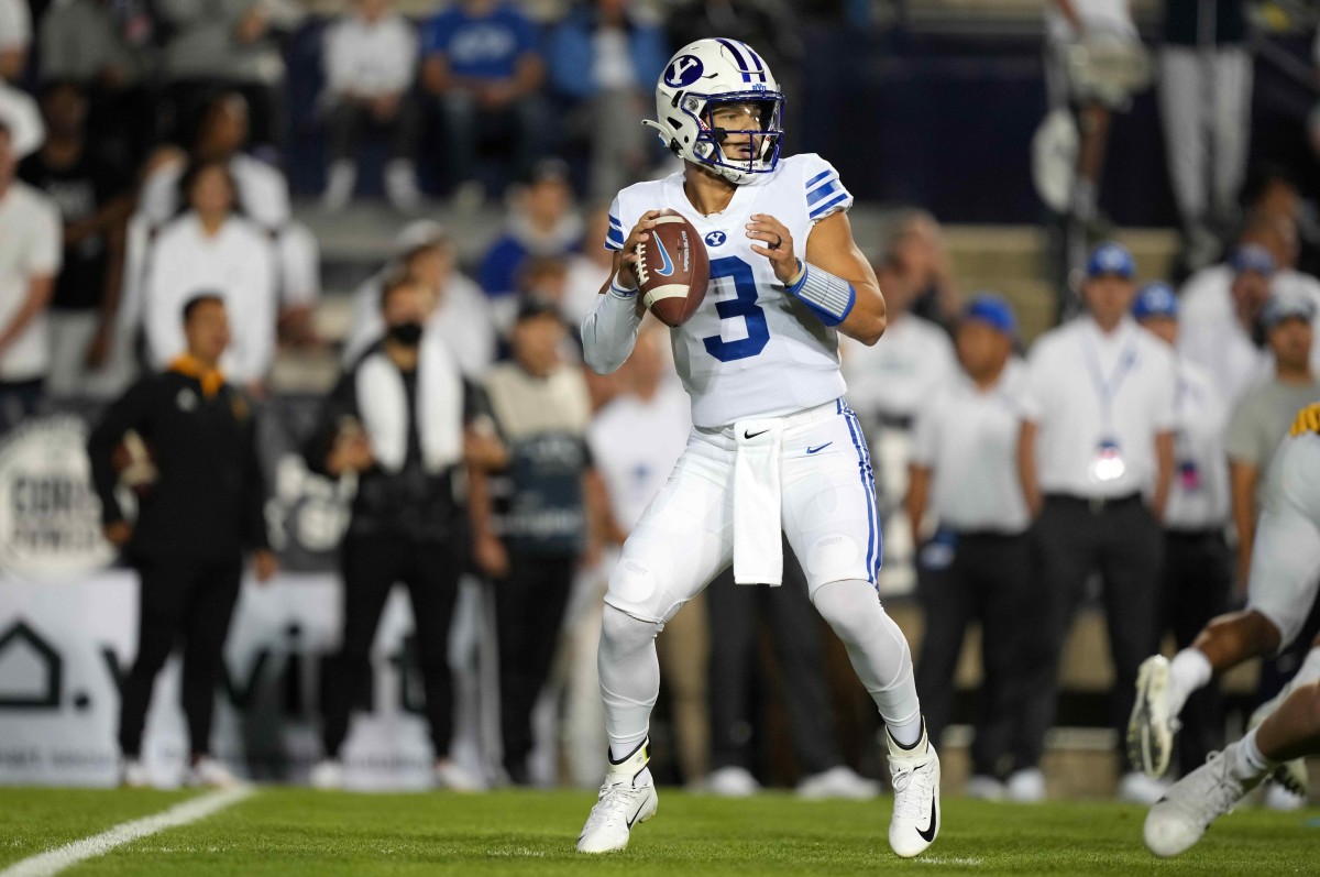 Jaren Hall BYU vs Arizona State whiteout