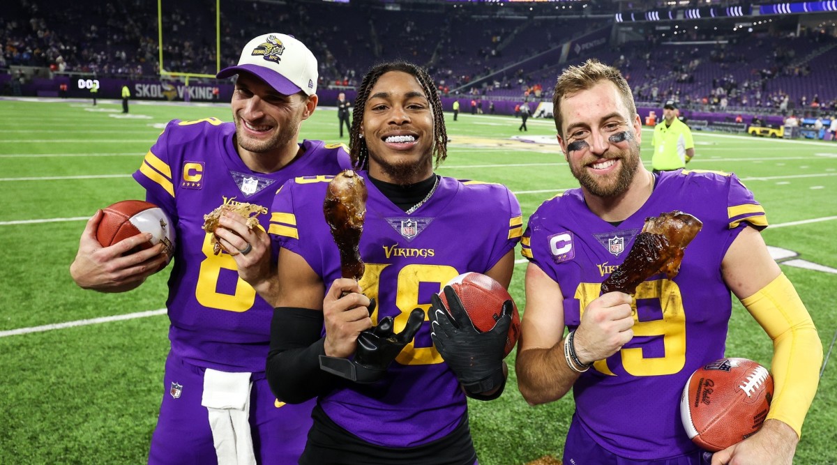Adam Thielen Arrives at Vikings Game Wearing New Byron Buxton Twins Jersey  - Fastball