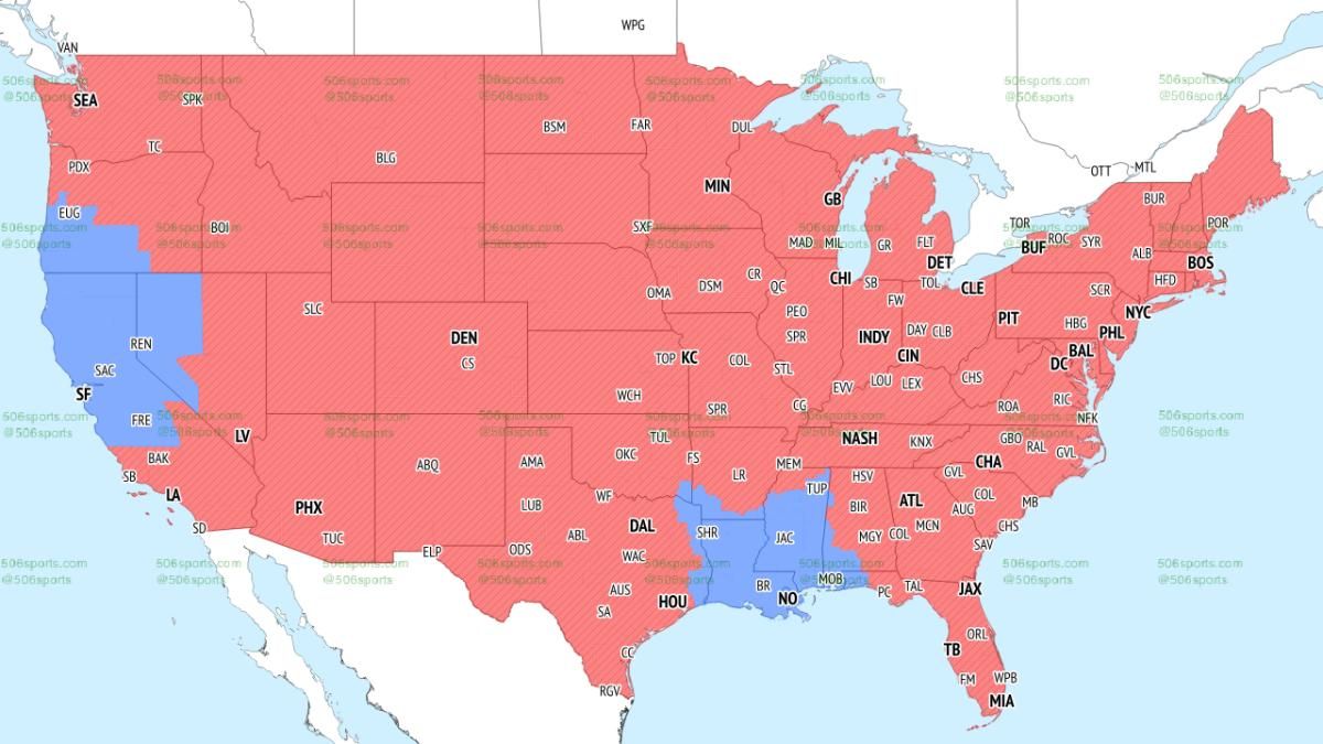 Saints-49ers projected in blue.