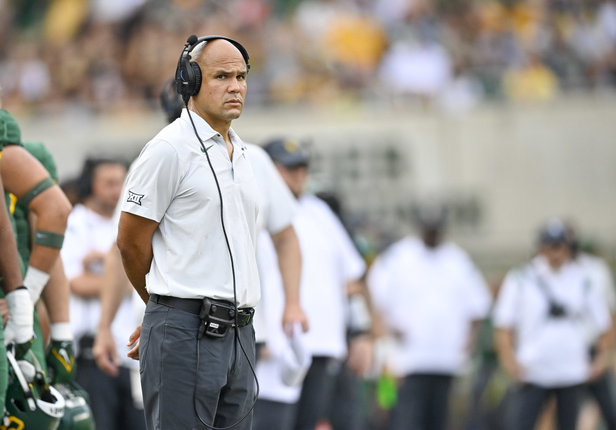 Texas, USA; Baylor Bears head coach Dave Aranda during the game between the Baylor Bears and the Albany Great Danes at McLane Stadium