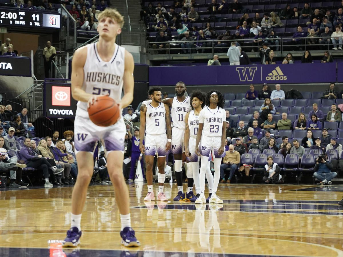 Cole Bajema takes aim at shooting a technical while his teammates watch from afar.