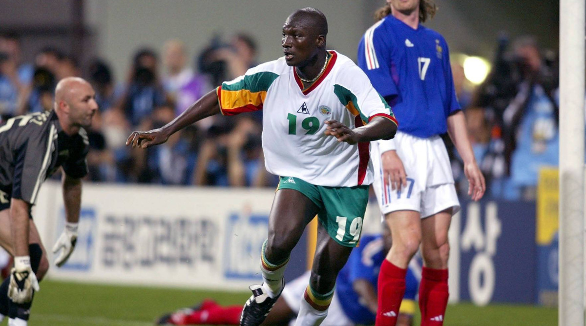 Pape Bouba Diop scoring in the 2002 World Cup vs. France.