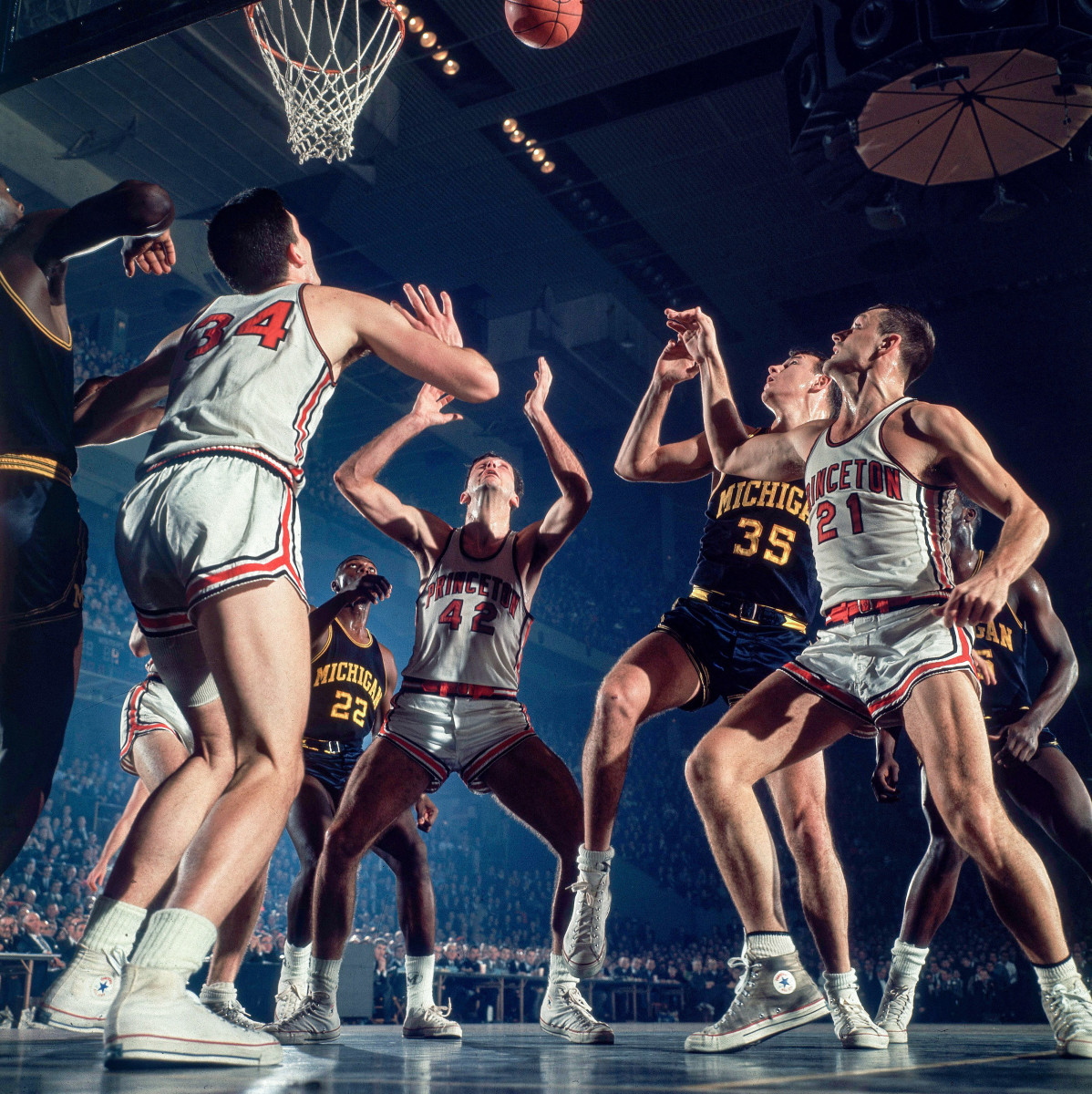 Bradley was elected in part on his sporting resume, which included a Final Four appearance (at Princeton, pictured), two NBA titles and an Olympic gold medal, at the 1964 Tokyo Games.