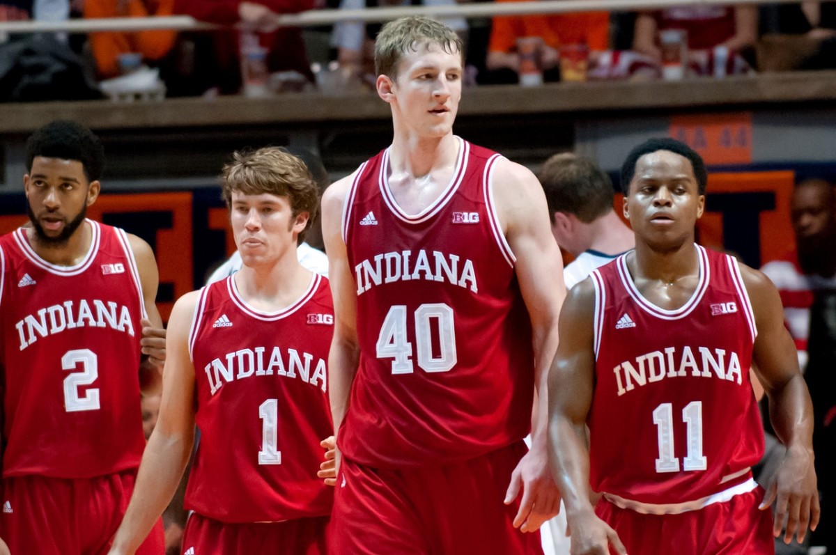 Indiana was ranked No. 1 in the country to start the 2012-13 season, led by Christian Watford (2), Jordan Hulls (1), Cody Zeller (40), Yogi Ferrell (11) and Victor Oladipo (not pictured). They clobbered North Carolina in the ACC/Big Ten Challenge that year. (USA TODAY Sports)