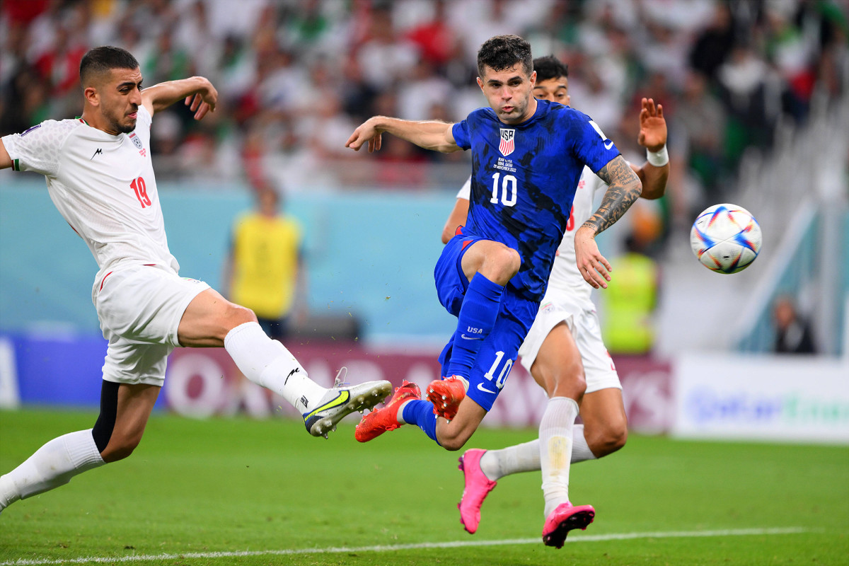 Christian Pulisic scores his goal for the USMNT vs. Iran