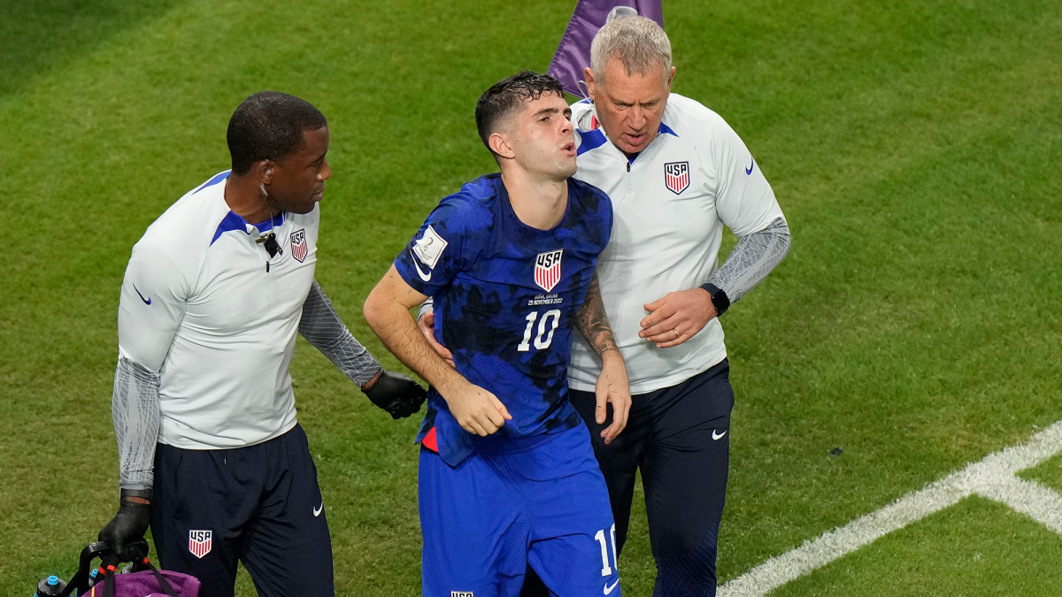 Christian Pulisic was hurt after scoring the USMNT’s goal vs. Iran