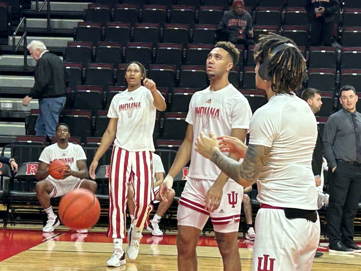 Indiana is wearing white jerseys on the road on Saturday. Rutgers is wearing red throwbacks. (Photo by Tom Brew/HoosiersNow.com
