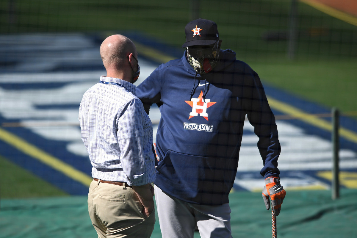 Former Houston Astros General Manager James Click and Current Manager Dusty Baker