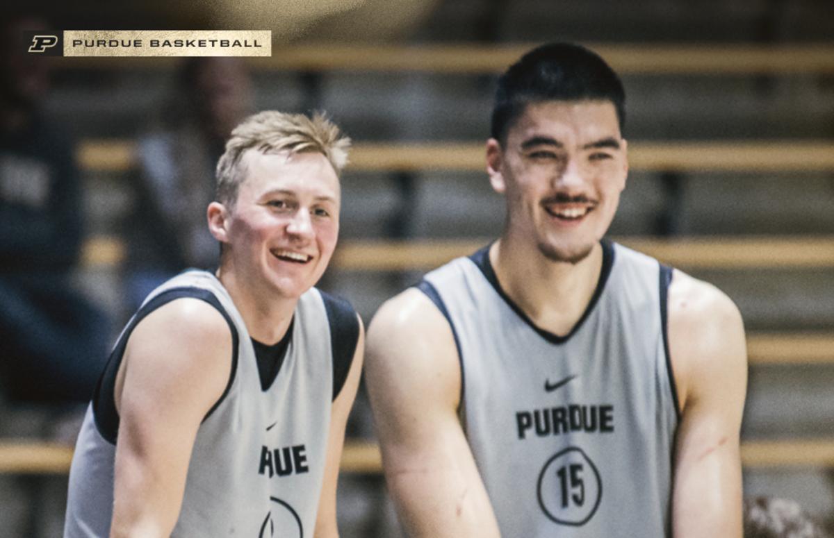 Purdue's Fletcher Loyer and Zach Edey won Big Ten honors for the second week in a row. (Photo courtesy of Purdue basketball)