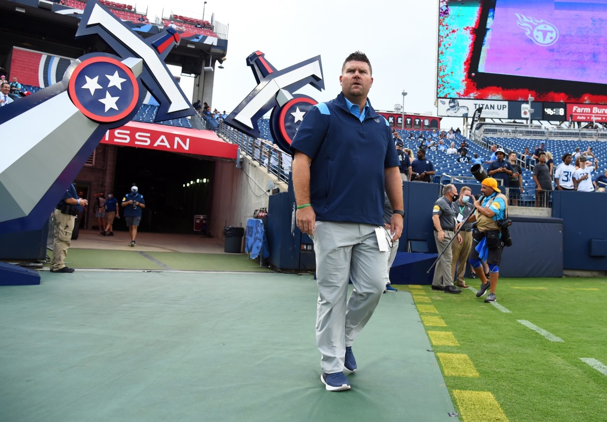 Tennessee Titans general manager Jon Robinson before the game against the Chicago Bears at Nissan Stadium.