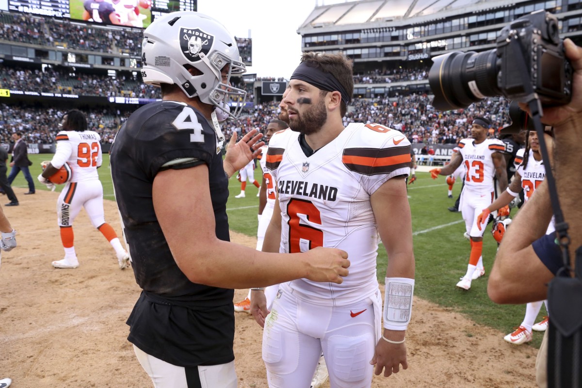 The Las Vegas Raiders could face QB Baker Mayfield on Thursday Sports