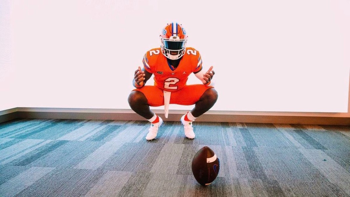 Quarterback DJ Lagway on a visit to the University of Florida prior to his commitment to the Gators.