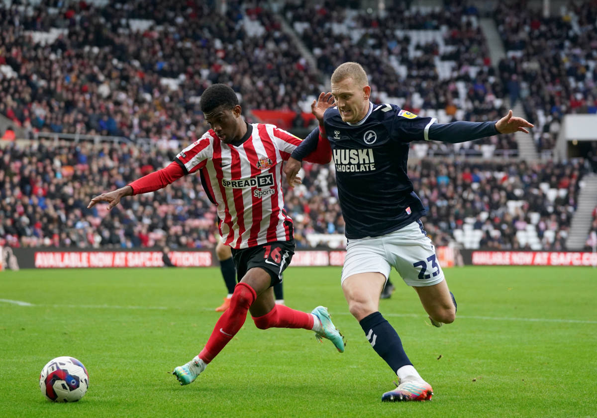 Diallo battling for possession against Millwall. Credit: Owen Humphreys
