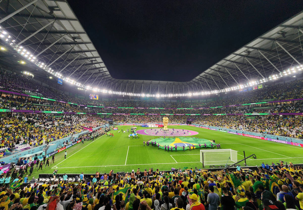 A photo taken ahead of Brazil vs Croatia at the 2022 FIFA World Cup in Qatar