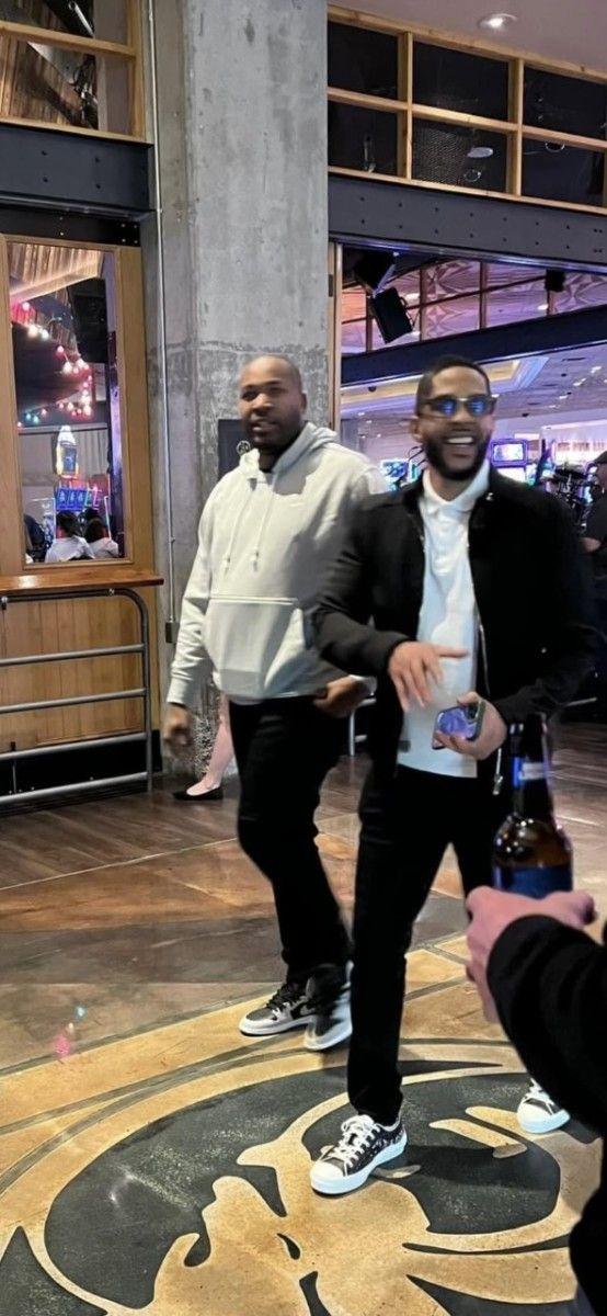 Assistant Coach Yasir Rosemond arrives in style at the MGM Grand in Las Vegas.
