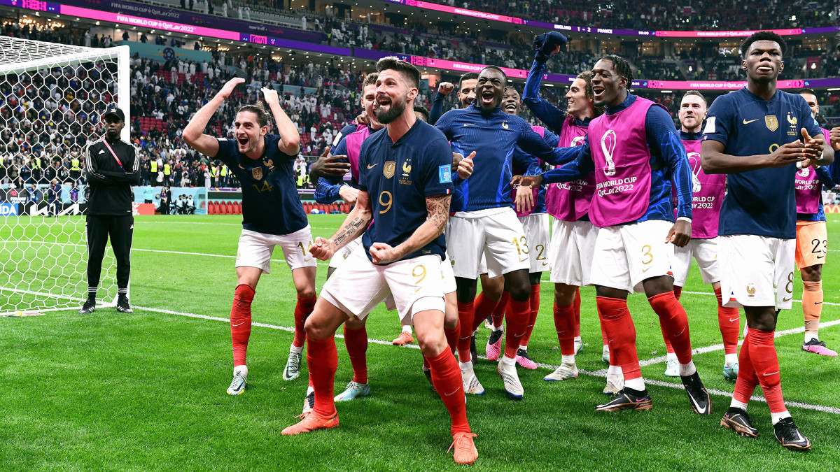 France celebrates its win over England